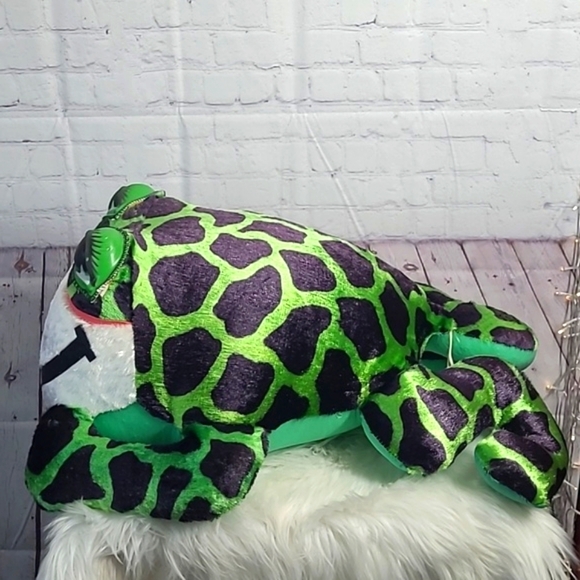 Vintage 90s Weird Funky Big Eye XL Jumbo Frog Toad Carnival Plush Stuffed Animal - Picture 10 of 17